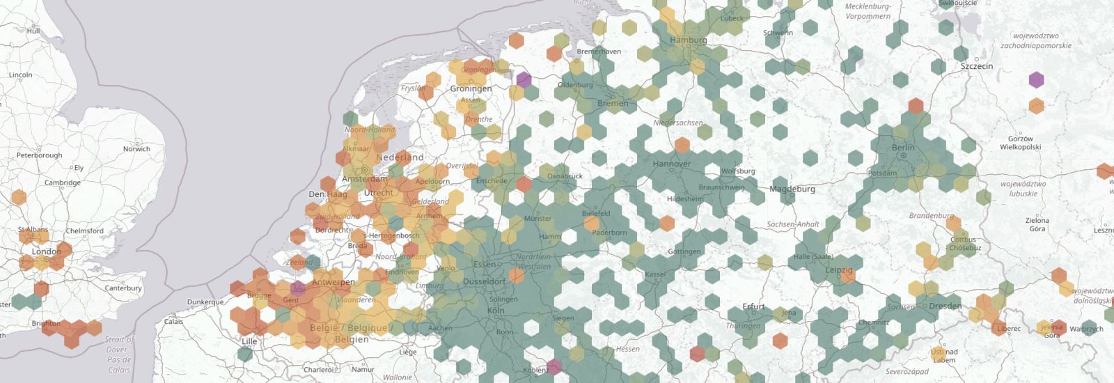 Air pollution between London and Berlin